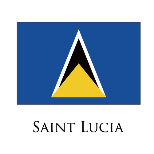 St.lucia flag logo cricut iron on